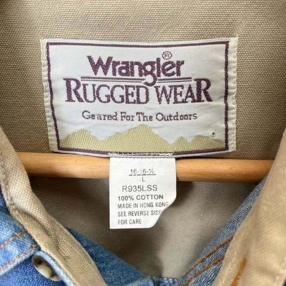 Wrangler Rugged Wear Mens Long Sleeve Button Down - Picture 2 of 6